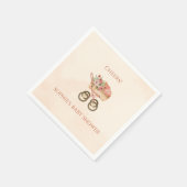 Whimsical Baby Carriage Floral Baby Shower Servet (Hoek)
