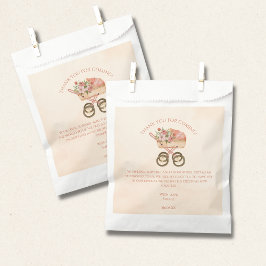 Whimsical Baby Carriage Thank you Bedankzakje