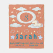 Whimsical Baby deken met sterren en wolken (Voorkant)