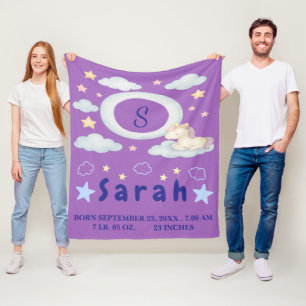 Whimsical Baby deken met sterren en wolken