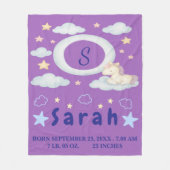 Whimsical Baby deken met sterren en wolken (Voorkant)