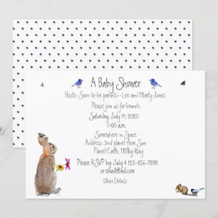 Whimsical baby-douche: uitnodigingen