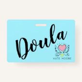 Whimsical Baby Doula Birth Coach Heart Badge (Voorkant)