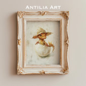 Whimsical Baby Dragon Hatching Art Magische Fantas Poster