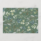 Whimsical Baby Fox Groen Krans Luier Raffle Informatiekaartje (Achterkant)