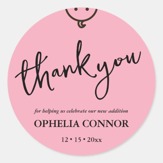 Whimsical Baby Girl Sticker (Voorkant)