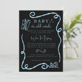 Whimsical Baby Het is koud buiten Baby shower Kaart (Staand voorkant)