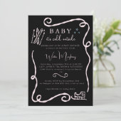 Whimsical Baby Het is Koud Buiten Baby shower Uitn Kaart (Staand voorkant)