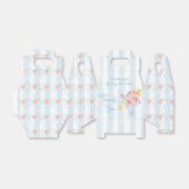 Whimsical Baby in Bloom Blue Bouquet Bedankdoosjes (Uitgevouwen)