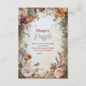 Whimsical Baby in Bloom Wildflower Diapper Raffle Informatiekaartje (Voorkant)