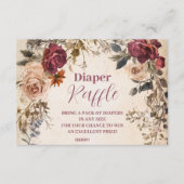 Whimsical Baby in Bloom Wildflower Diapper Raffle Informatiekaartje (Voorkant)