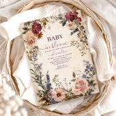 Whimsical Baby in Bloom Wildflower Kaart