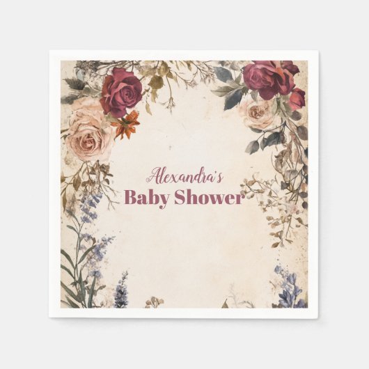 Whimsical Baby in Bloom Wildflower Servet (Voorkant)