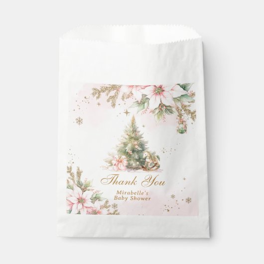 Whimsical Baby is koud buiten pastel bedankt Bedankzakje (Voorkant)