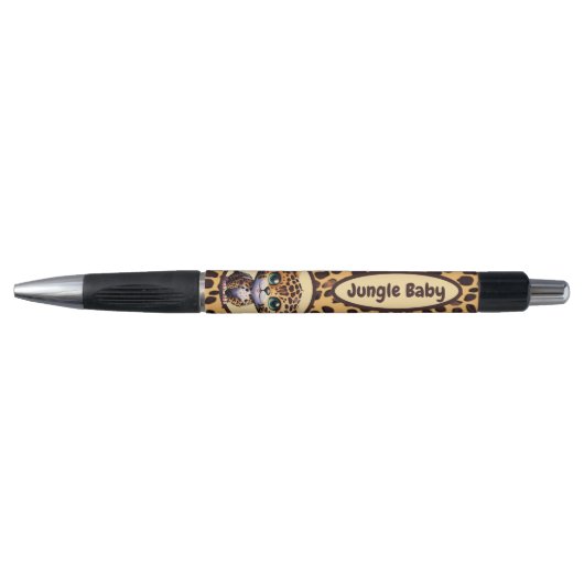 Whimsical Baby Leopard Safari Oerwoud Animal Print Pen (Voorkant)