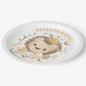 Whimsical Baby Lion king Baby shower Papieren Bordje (Gekanteld)