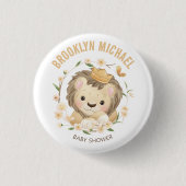 Whimsical Baby Lion king Baby shower Ronde Button 3,2 Cm (Voorkant)