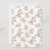 Whimsical Baby Panda & Cherry Blossom Baby shower Kaart (Achterkant)