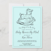 Whimsical Baby shower Blue Boy per post Kaart (Voorkant)