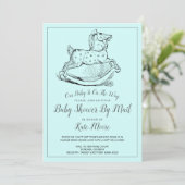 Whimsical Baby shower Blue Boy per post Kaart (Staand voorkant)