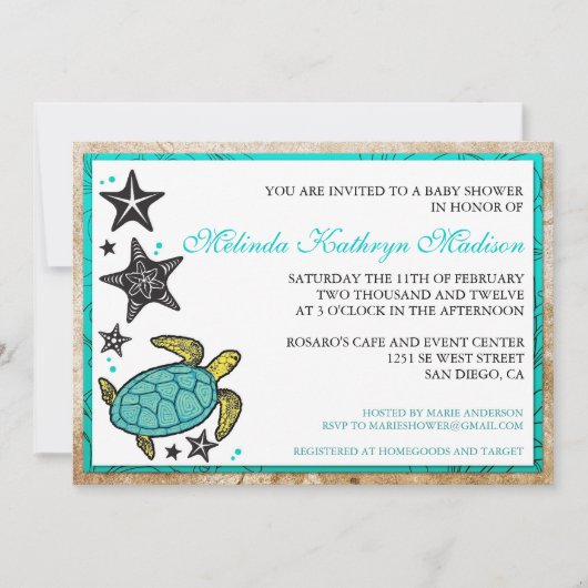 Whimsical BABY Shower Invitations Kaart (Voorkant)