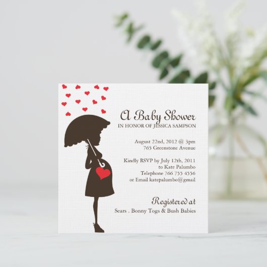 Whimsical Baby shower nodigt uit Kaart (Staand voorkant)