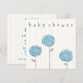 Whimsical Baby shower Uitnodiging Sjabloon (Voorkant / Achterkant)