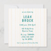Whimsical Baby shower Uitnodiging Sjabloon (Achterkant)