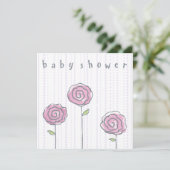 Whimsical Baby shower Uitnodiging Sjabloon (Staand voorkant)