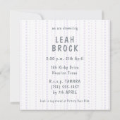 Whimsical Baby shower Uitnodiging Sjabloon (Achterkant)