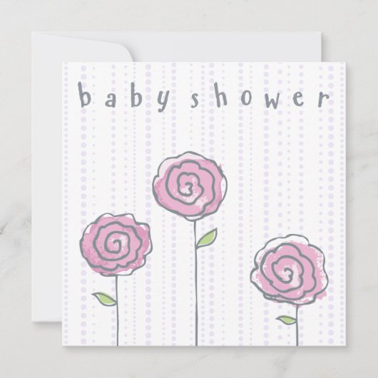 Whimsical Baby shower Uitnodiging Sjabloon (Voorkant)
