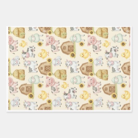 Whimsical Baby wrapping paper set (Voorkant)