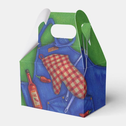 Whimsical Backyard BBQ Bedankdoosjes (Voorkant Zijde)