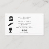 Whimsical Baker Pastry Chef Baking Utensils Visitekaartje (Achterkant)