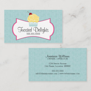 Whimsical Bakery Blue Visitekaartje