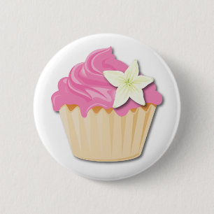 WHIMSICAL BAKERY CUPCAKE PIN RONDE BUTTON 5,7 CM