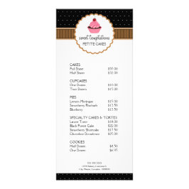 Whimsical Bakery Cupcake Taupe Rack Kaarten Reclamekaart