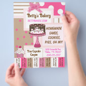 Whimsical Bakery Flyer met Labels van scheur (Hand)