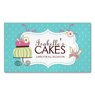 Whimsical Bakery Magnets Visitekaartje Magneet