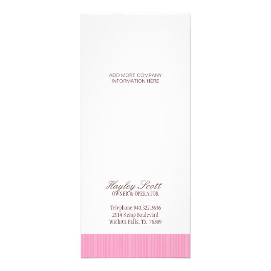 Whimsical Bakery Rack Kaart (Achterkant)