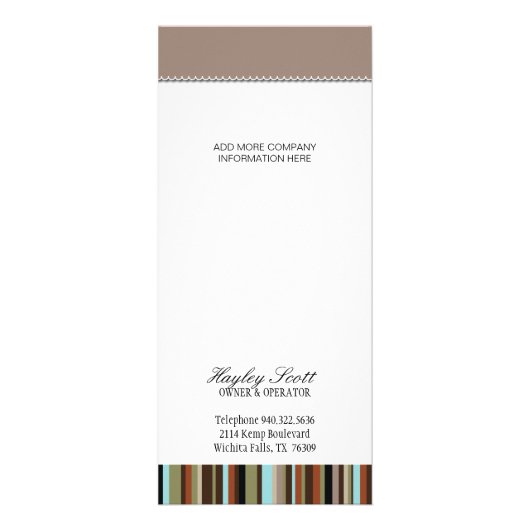 Whimsical Bakery Rack Kaart (Achterkant)