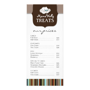 Whimsical Bakery-rackkaart Reclamekaart