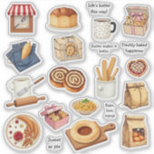 Whimsical Bakery Sweet Sticker Sheet (Voorkant)