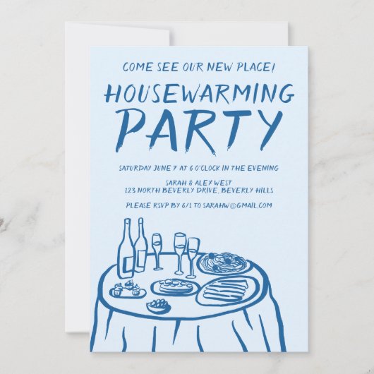 Whimsical Balkon Appartement Custom Housewarming Kaart (Voorkant)