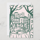 Whimsical Balkon Appartement Custom Housewarming Kaart (Achterkant)