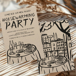 Whimsical Balkon Appartement Custom Housewarming Kaart