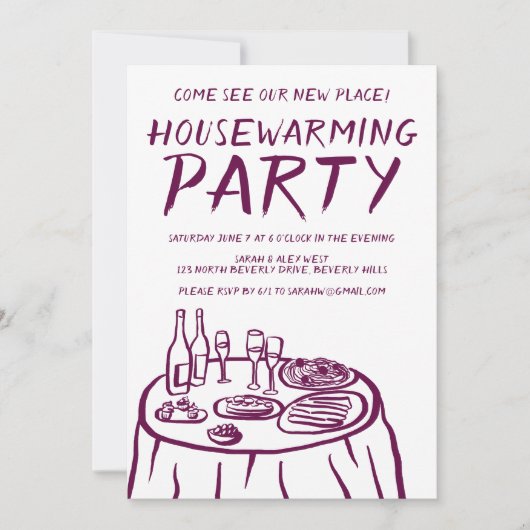 Whimsical Balkon Appartement Custom Housewarming Kaart (Voorkant)