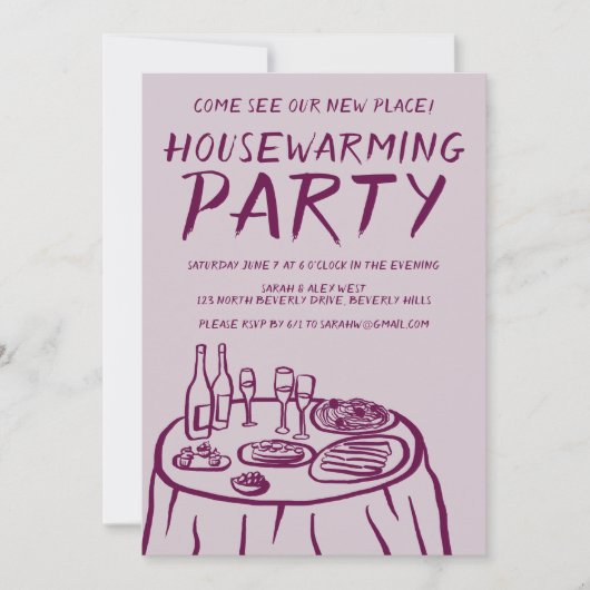 Whimsical Balkon Appartement Custom Housewarming Kaart (Voorkant)