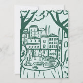 Whimsical Balkon Dinner Custom Engagement Party Kaart (Achterkant)