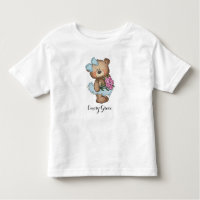 Whimsical Ballerina Beer met Flower Bouquet